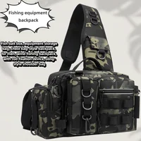 Mochila para equipo de pesca para hombre, mochila con correa de un solo hombro, mochila táctica, bolsillo de transporte, bolsa de red de pesca, práctica