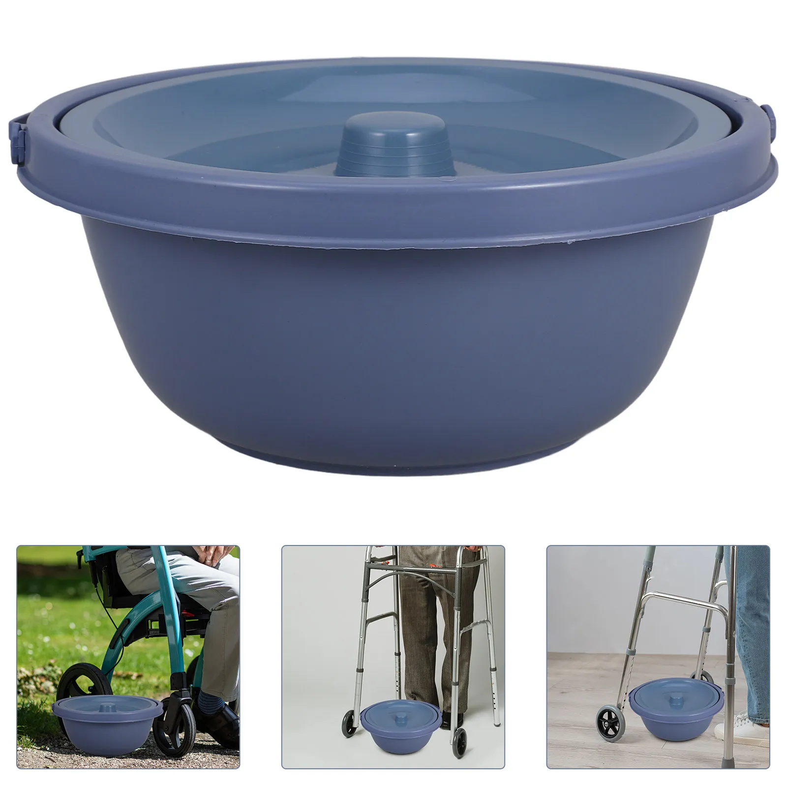 

Portable Plastic Chamber Pot for Elderly Adults and Disabled Persons Ergonomic Compact Urinal with Rounded Edges Easy Clean
