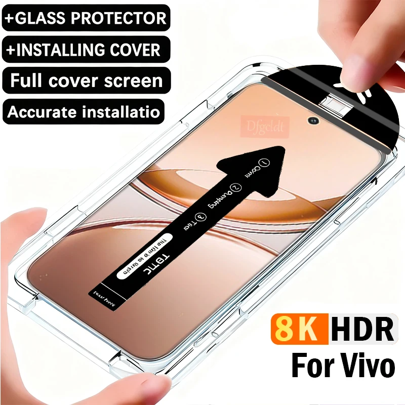 

8K Dust Free Auto Installation Screen Protector for Vivo V60 V50 Lite V40 V30 SE Protective Tempered Glass for Vivo S50 Pro mini