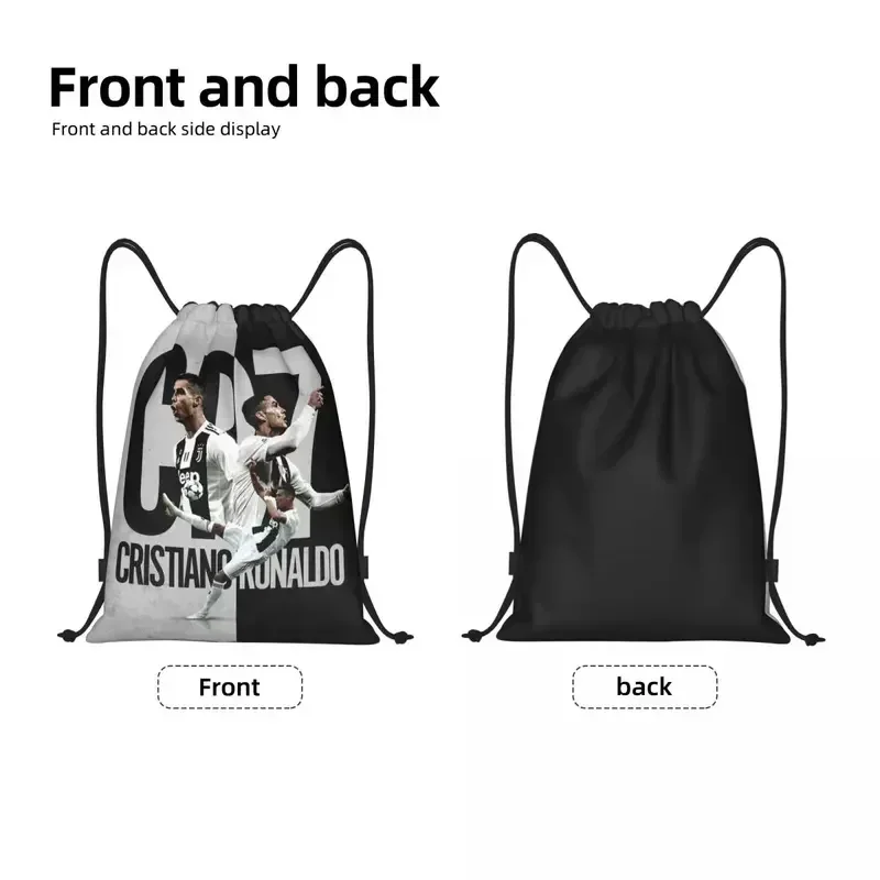 Ronaldo Bag Drawstring Backpack Sports Gym Sackpack String Bags for Hiking