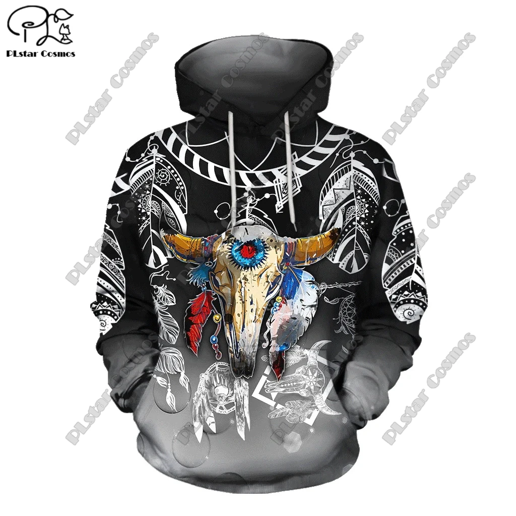 

PLSTAR COSMOS 3D printed aboriginal wolf fur pattern design unisex clothing sports and leisure hoodies new product series Y-2