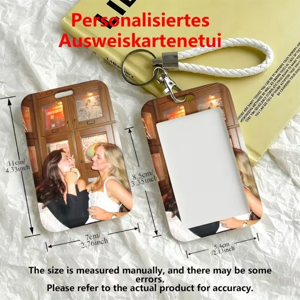 For Office Staff Teacher Business Personalized Custom ID Card Holder With Lanyard Custom Name Text Protector Case Card Cover