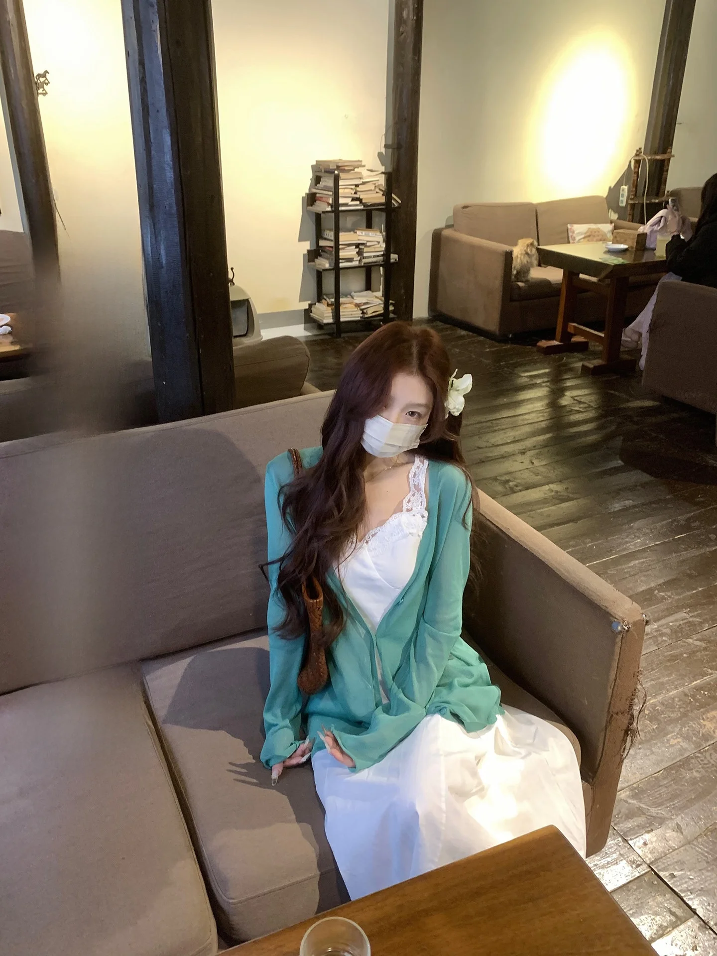 

Легкий женский вязаный кардиган с длинными рукавами, V-образным вырезом и пуговицами, мягкий, на весну-лето, в корейском стиле, повседневная одежда