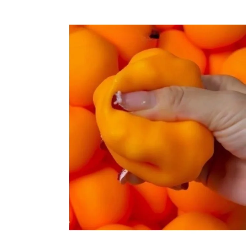 Handgemachter Knuspriger Quetschbarer Durian- und Drachenfrucht-Stressball, Quetsch-Fidget-Ball, ASMR Sensorisches Stressabbau-Spielzeug
