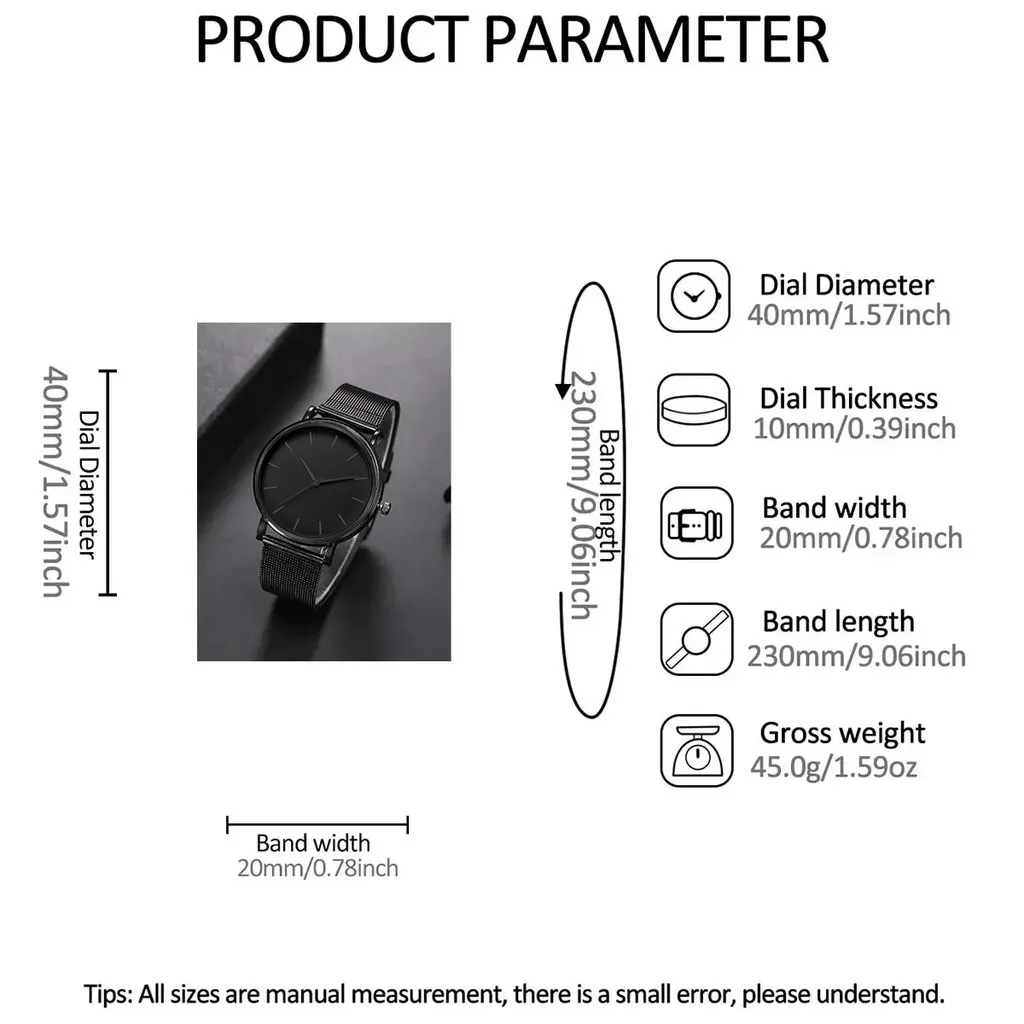 2 PCS Homens Tela LED Relógio Digital Mostrador Redondo Relógios de Quartzo Conjunto de Relógio Masculino