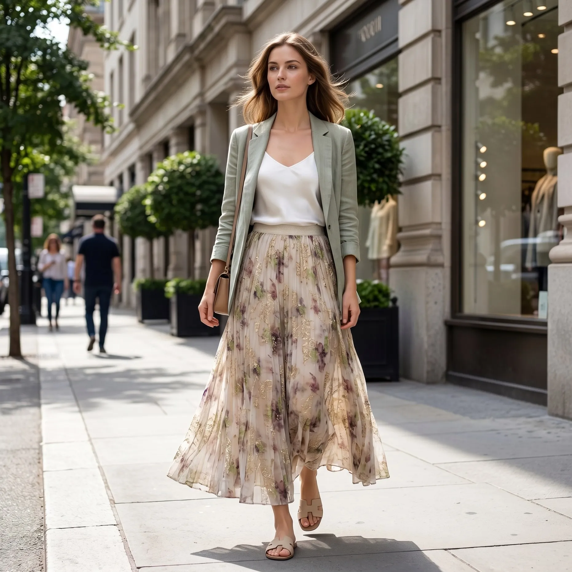 Ladies Classic Midi Skirt Solid Color Casual Skirt for Daily Use Ladies Fashion Midi Skirt Simple Design Casual Daily BD0117