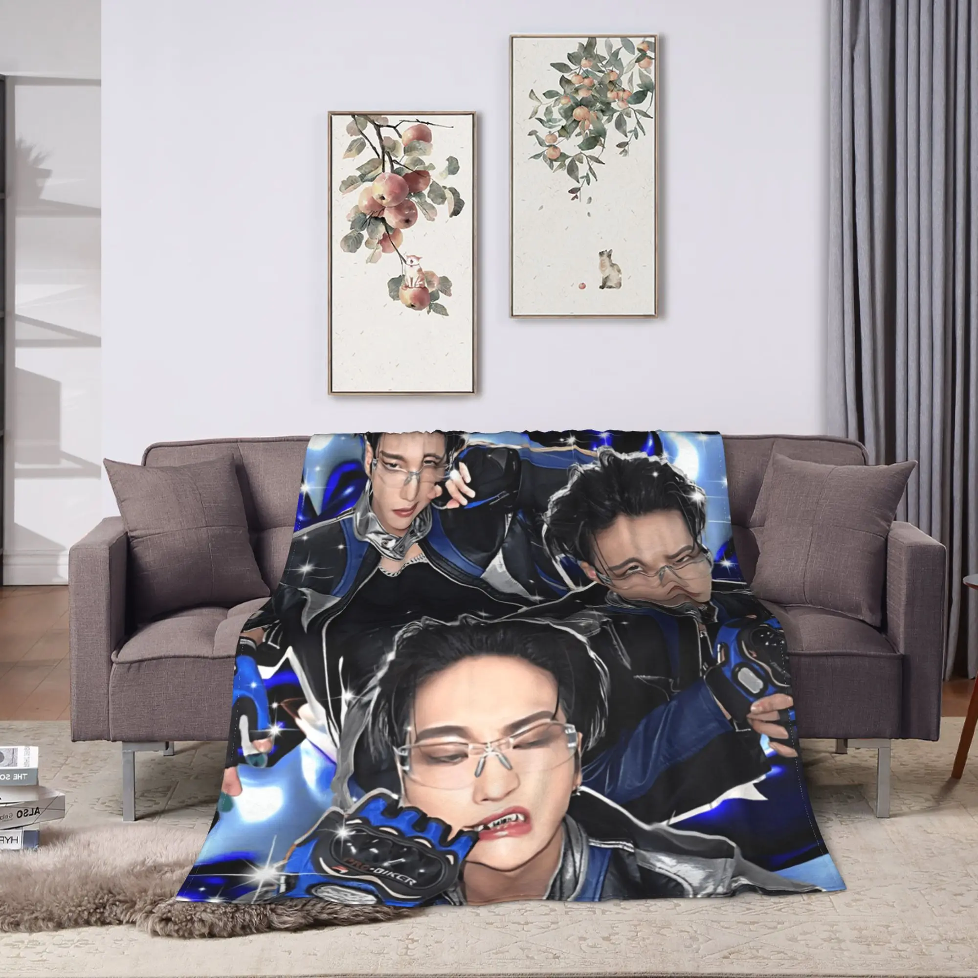 Ateez Seonghwa (3) Blanket  Travel Flannel Throw Blanket For Living Room Super Soft Design Quality Bedspread Gift Idea