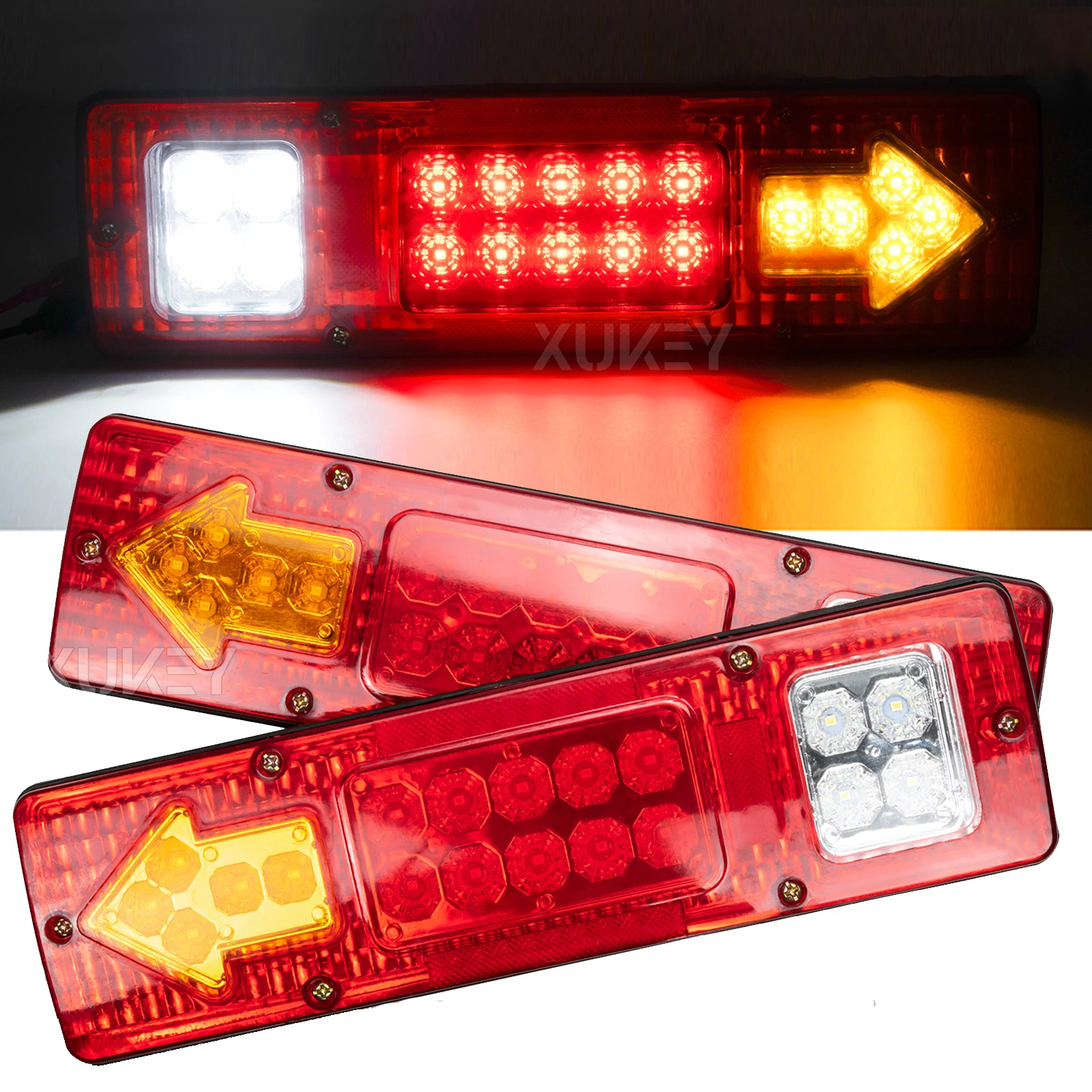 

2x 46 LED Truck Tail Light Bar for Truck Boat Trailer Pickup RV Camper UTV UTE Vans Turn Signal Brake Reverse Running Taillight
