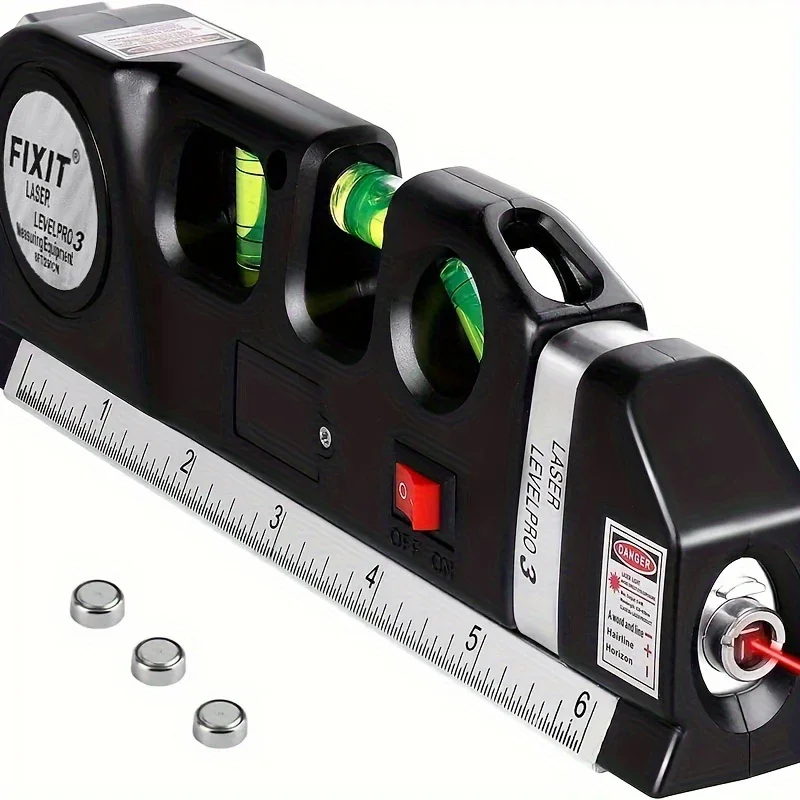 Multi-Function Cross Line Laser Level For Measuring Tape Auto Self Leveling 360° 8FT Ideal for Indoor and Outdoor Projects