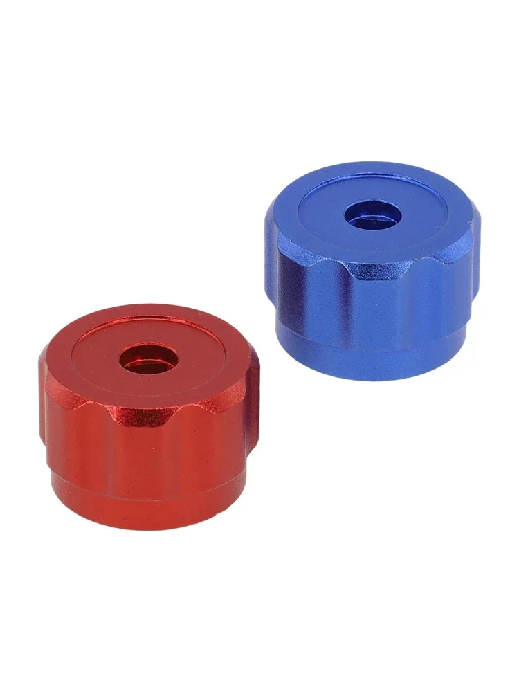 Knob Handle -=Air Parts-= Conditioner *-Parts Aluminum Alloy Faucet Handles Knob Manifold Gauges Red Blue Wheel Handle