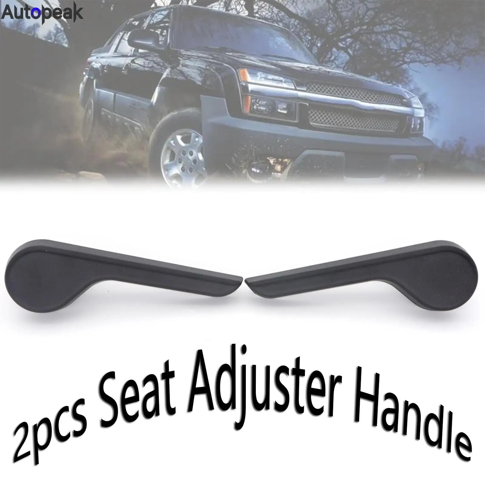 

2pcs For Chevrolet Silverado GMC Yukon Sierra Seat Adjuster Lever Handle 15232594 15232595 Left Right Black Direct Replacement