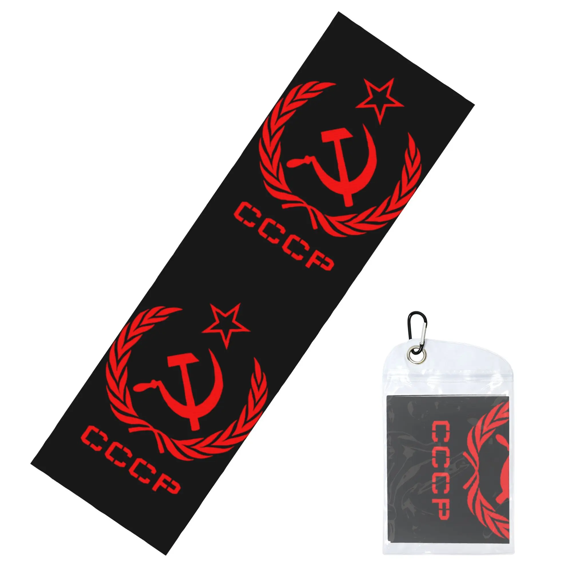 Russia Flag USSR Soviet Union Hammer Sickle CCCP Cold Exercise Towel Face Towel Quick Dry  Bath Breathable Cold Towel