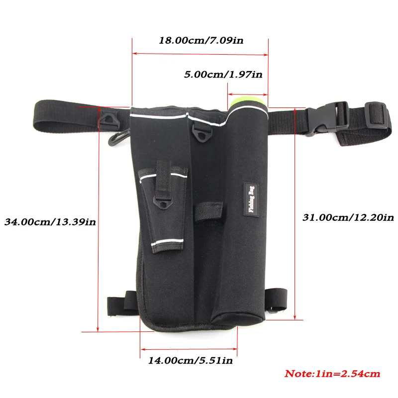 1PC Fishing Leg Bag Oxford cloth Waist Leg Bag Fishing Rod Holder Fishing Tools Storage Case Fishing Multifunctional Storage Bag