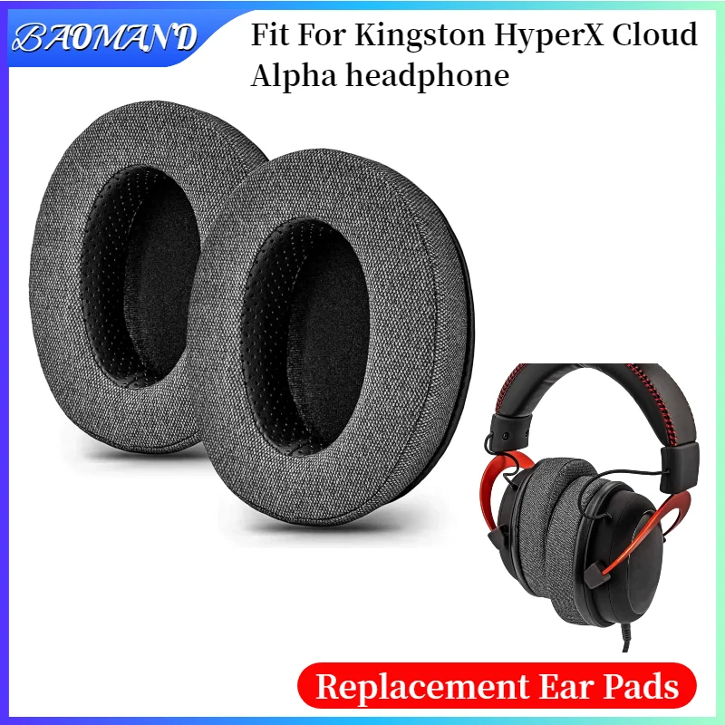 

Replacement Ear Pads Cushions for Kingston HyperX Cloud Alpha Headphone Softer Protein Leather Earpads