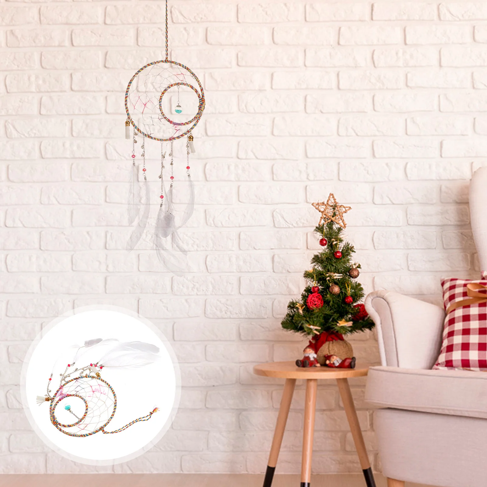 

Glass Dream Catcher White Butterfly Hanging Pendant For Bedroom Home Decor Wind Chime Porch Garden Entryway