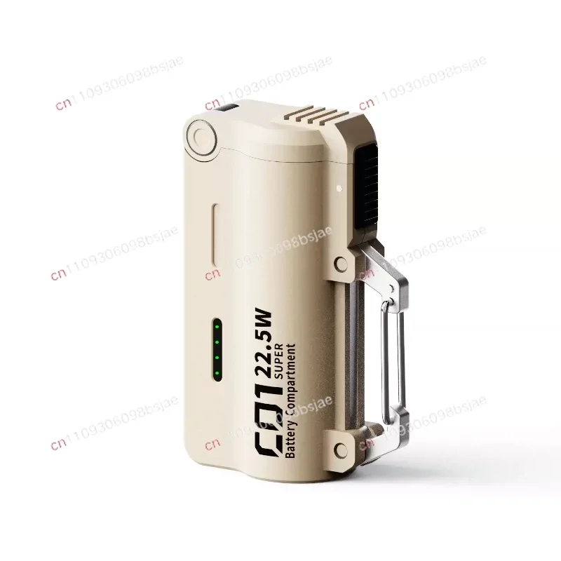 Portable outdoor replaceable battery mountaineering buckle power bank super fast charging cool technology sense