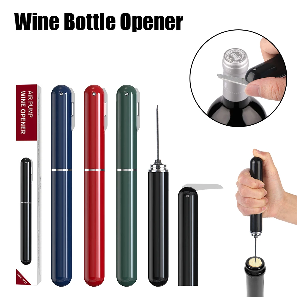 

Air Pump Wine Bottle Opener Corkscrew Openers with Foil Cutter Air Pressure Corkscrew Cork Remover Wine Opener