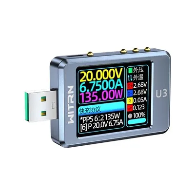 U3L USB Tester, medidor de tensão e corrente, PD3.1 Deceiver, 28V fusão, carregamento rápido, UFCS envelhecimento, EPR