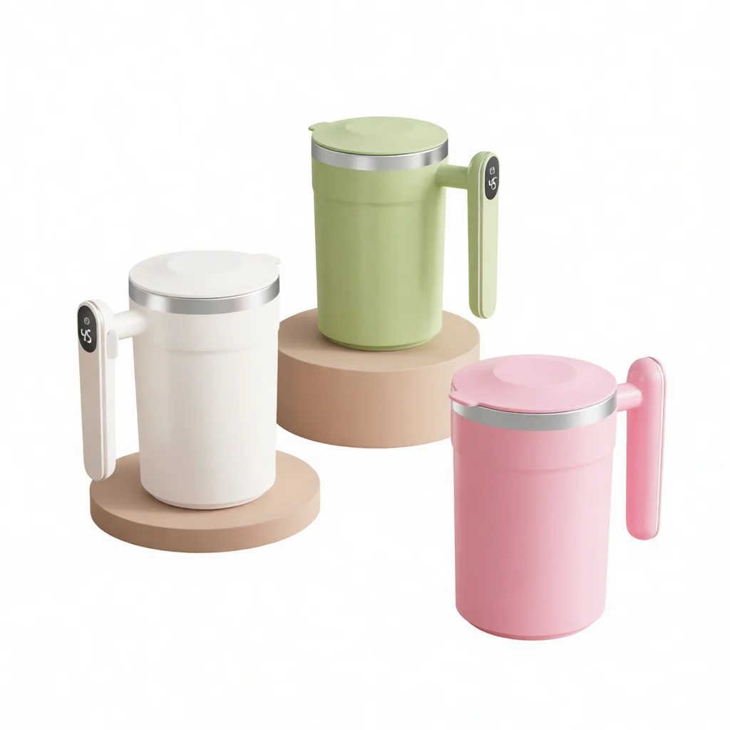 Automatic Mixing Cup Magnetic Self Stirring Mug Electric Coffee Blender Portable Stainless Steel Smart Drink Mixer Bottle