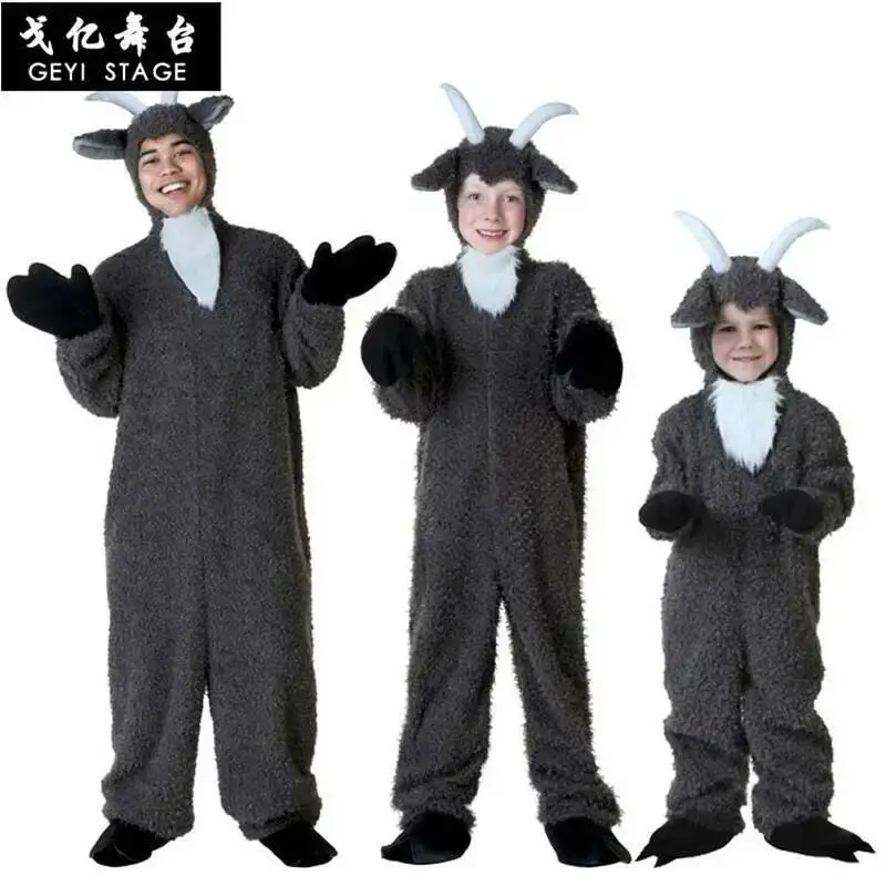 Disfraz de Oveja para Niños, Traje de Cordero con Capucha, Disfraz de Halloween para Niños y Padres