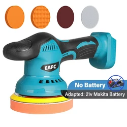 5500RPM Cordless Polisher 6 Gears Rechargeable Car Polishing Machine Electric Rotary Tool For Makita 21V Battery (No Battery)