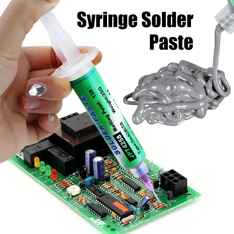 

Lead-free SMD Welding Paste 138 ℃ Low Temperature Lead-free Syringe No Clean Sn42bi58 Solder Paste For Phone Component Repair