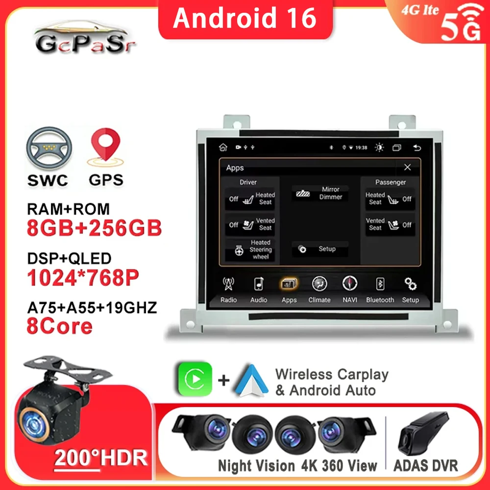 8,4 Zoll Android 16 Auto-Multimedia-Videoplayer für Dodge Charger Challenger 2015 - 2019 Autoradio Stereo Navigation GPS DVD BT