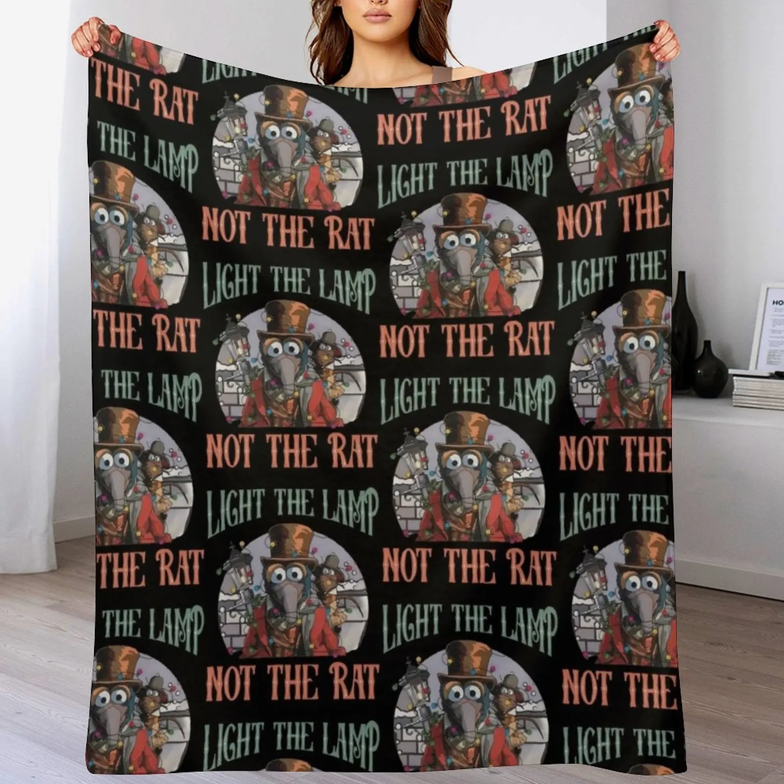 

Muppet Christmas Carol Light The Lamp Not The Rat Throw Blanket cosplay anime Kid'S Bed Fashionable Blankets