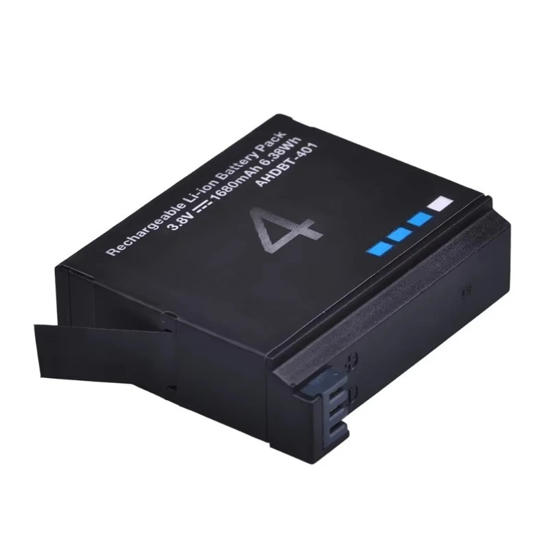 AHDBT-401 3.8V 1680mAh Li-ion Digital Battery for Canon GoPro HERO4 Action Camera for GoPro AHDBT-401 Hero4 Black Silver
