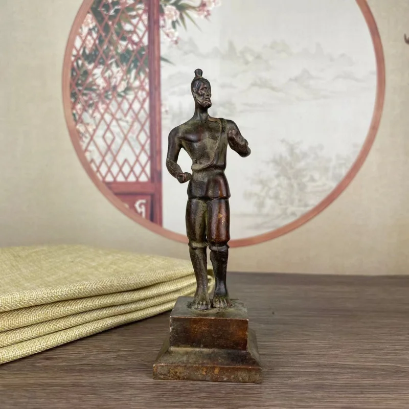 Brass Luban Statue Carpenter Ancestor Luban Standing Statue Copper Statue Figure Copperware Award Ornament Home Decor Display