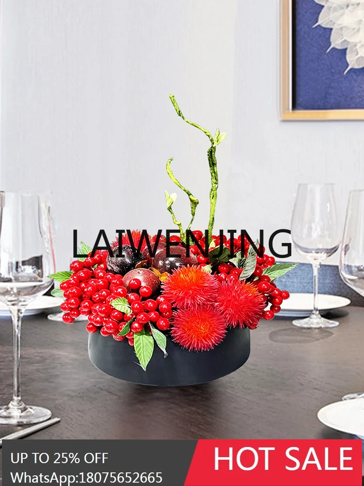 

Light Luxury Dining Table Emulational Flower Decoration Living Room High-End Fruit Decoration Overall Flower Arrangement