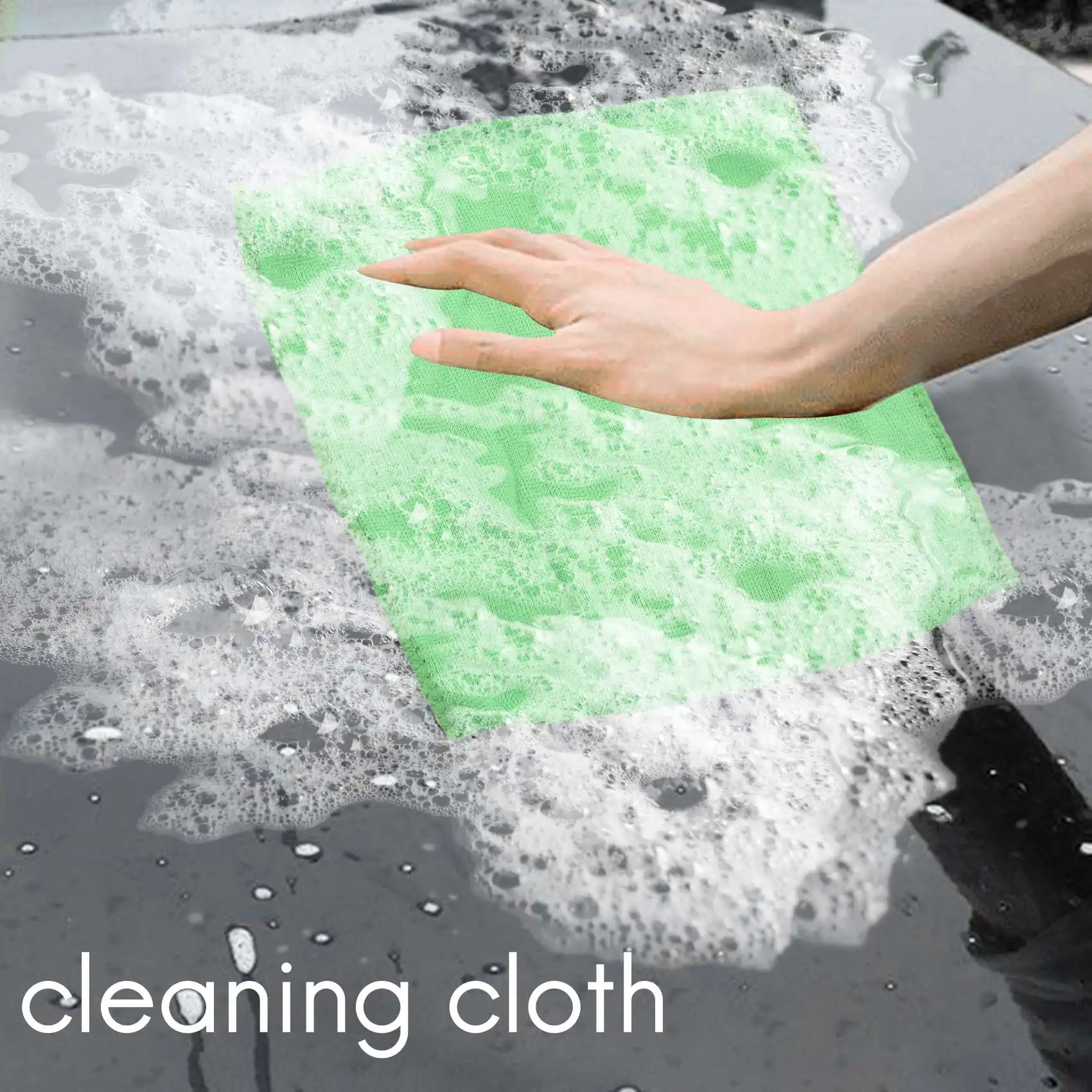 Soft Microfiber Car Wash Toalha, limpeza Duster, Prático Auto Detalhamento, Verde, Novo, 10pcs