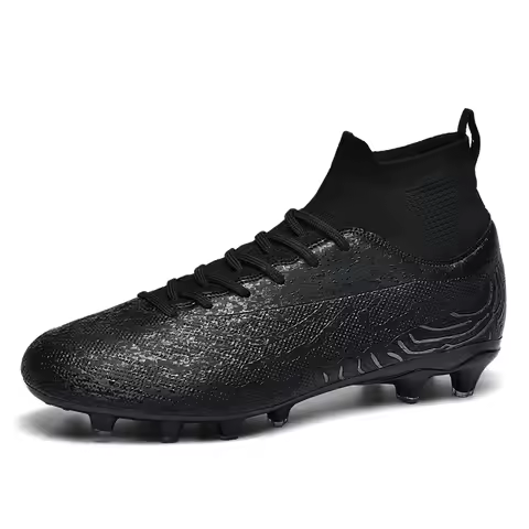 New Men Sport Soccer Shoes Training Boys Football Boots Outdoor Adult Long Spikes Non Slip Cleats Breathable Match Comfortable