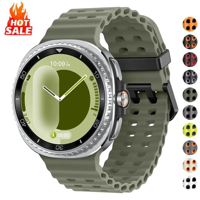 المحيط كوريا لساعة سامسونج جالاكسي 8 الكلاسيكية 46 مللي متر سوار معصم من السيليكون لساعة سامسونج 8 40 مللي متر 44 مللي متر حزام الساعة الذكية