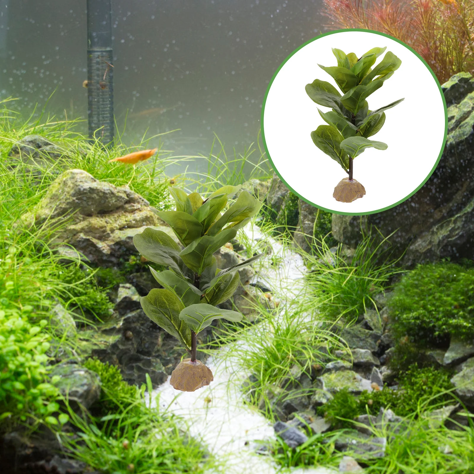 

Realistic Aquarium Plants Simulation Desert Prop Lightweight Compact Fish Tank Decor Natural Lively Atmosphere