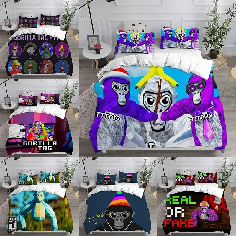 

Gorilla Tag Bedding Sets Comforter Quilt Bed Cover Duvet Cover Pillow Case 2-3 Pieces Sets Kids Adult Size