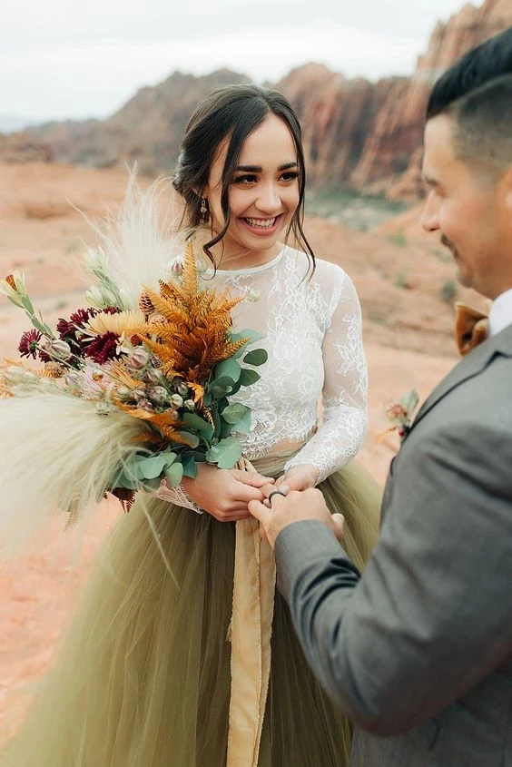 Vestido de baile fofo, saia longa de tule de noiva, cintura elástica, 7 camadas, saia de casamento de tule, verde militar, inchado, festa de baile, feito à mão