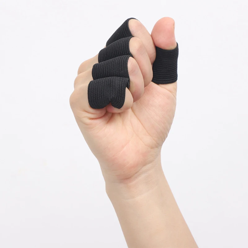 10Pcs Elastic Breathable Finger Splint Brace Support Sleeve Thumb Stabilizer Protector For Golf Sports Injury Recovery