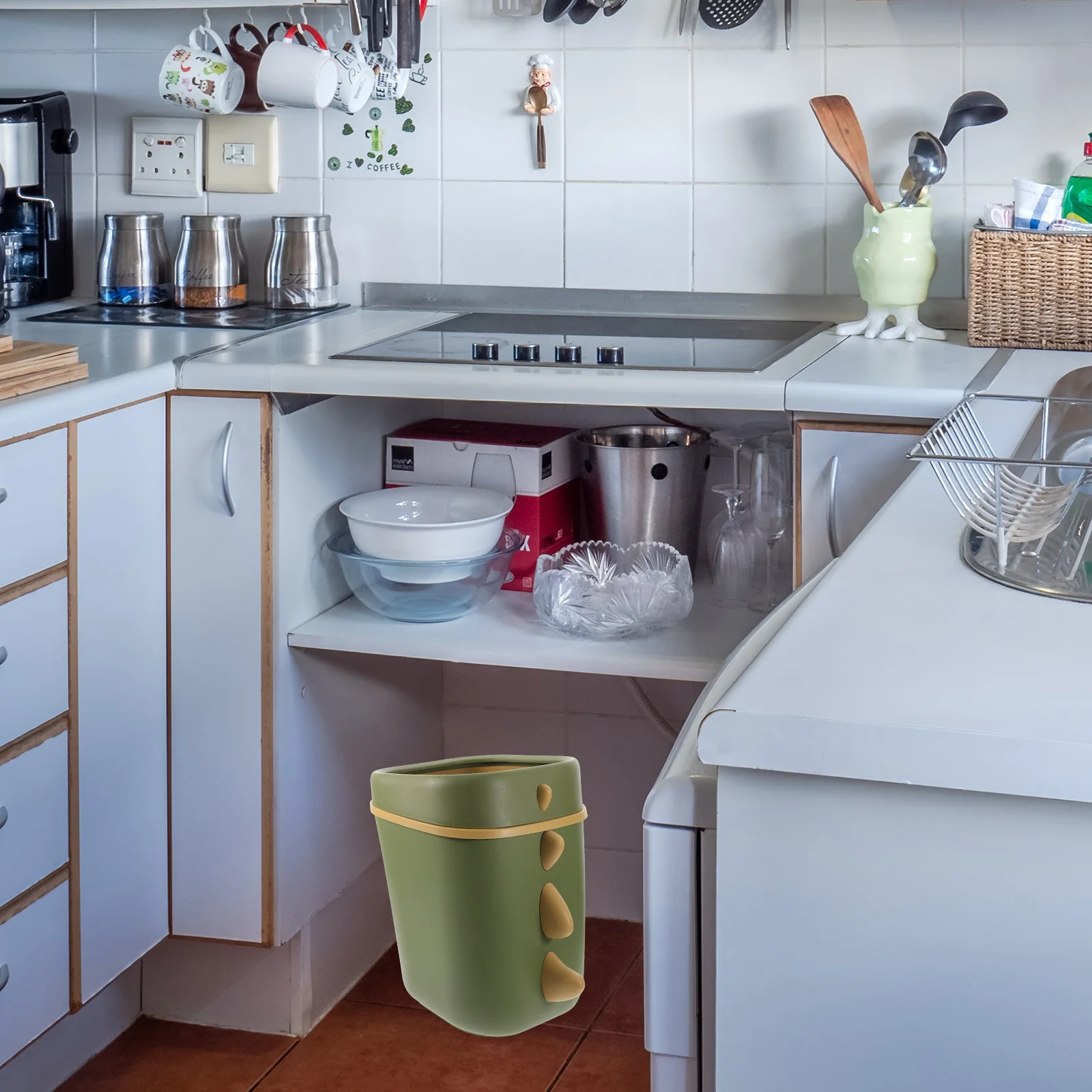 

Cartoon Dinosaur Trash Can Premium Plastic Large Capacity For Home Office Kitchen Bathroom Study Desktop Multi-Function Garbage