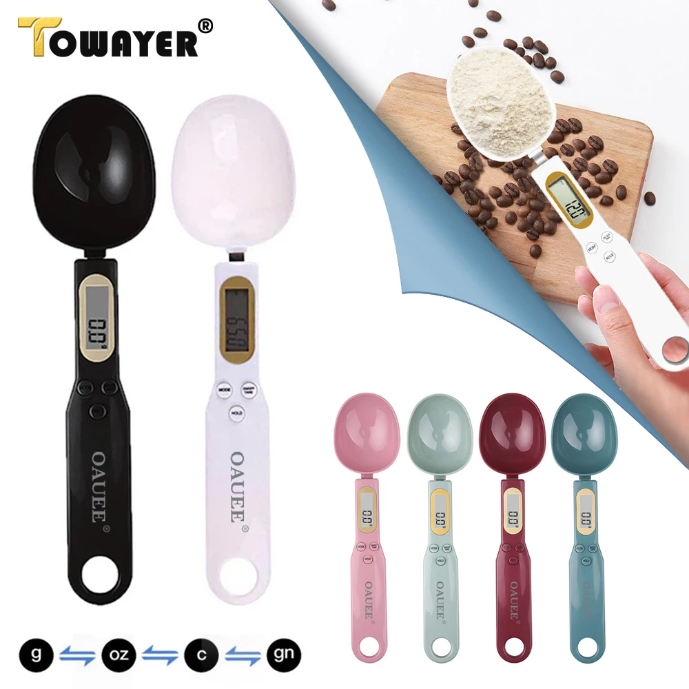 Цифровые кухонные весы с ЖК-дисплеем, электронные весы для приготовления пищи, мерная ложка, 500 г, 0,1 г, зеркальные весы, кухонный инструмент