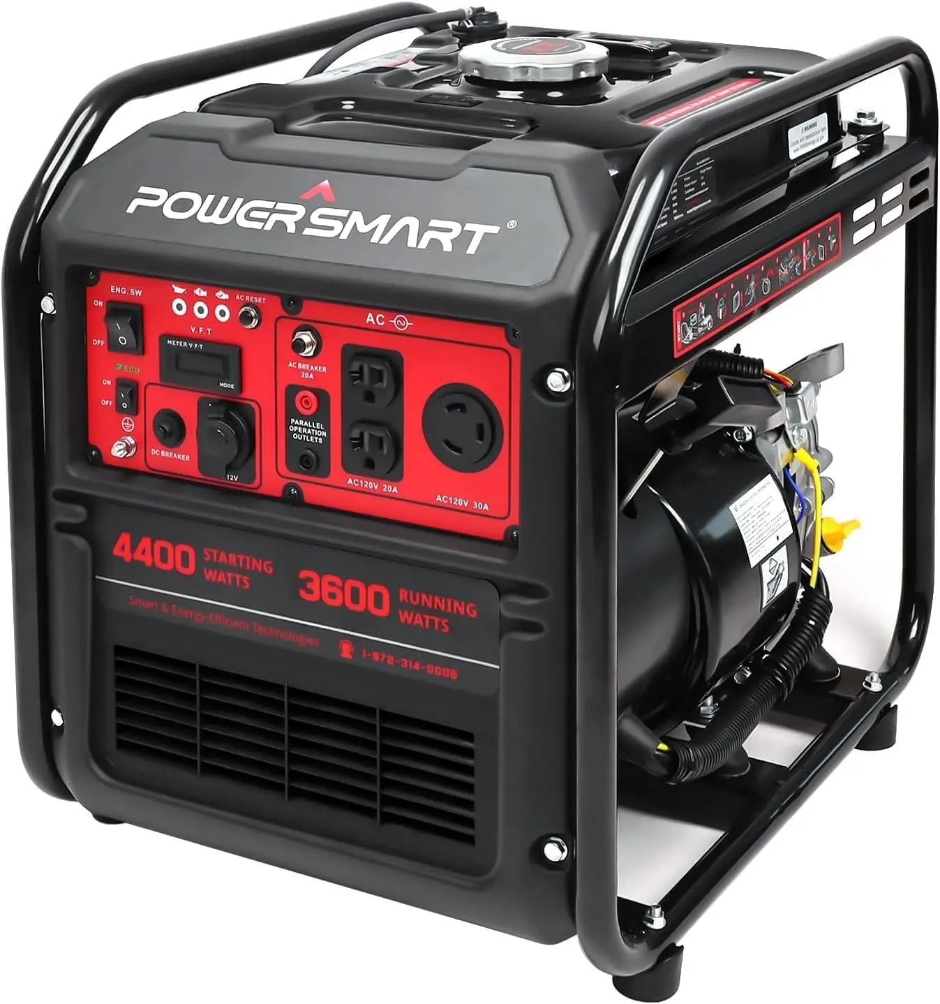 Portable Inverter Generator 4500 Peak Watt/223CC Dual Fuel Inverter Generator with 30A Outlet Lightweight & Quiet