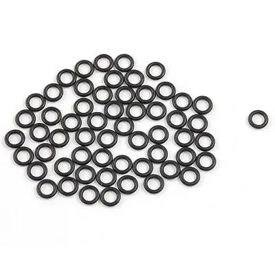 

50 Pcs 5mm x 1mm x 3mm Mechanical Black NBR O Rings Oil Seal Washers