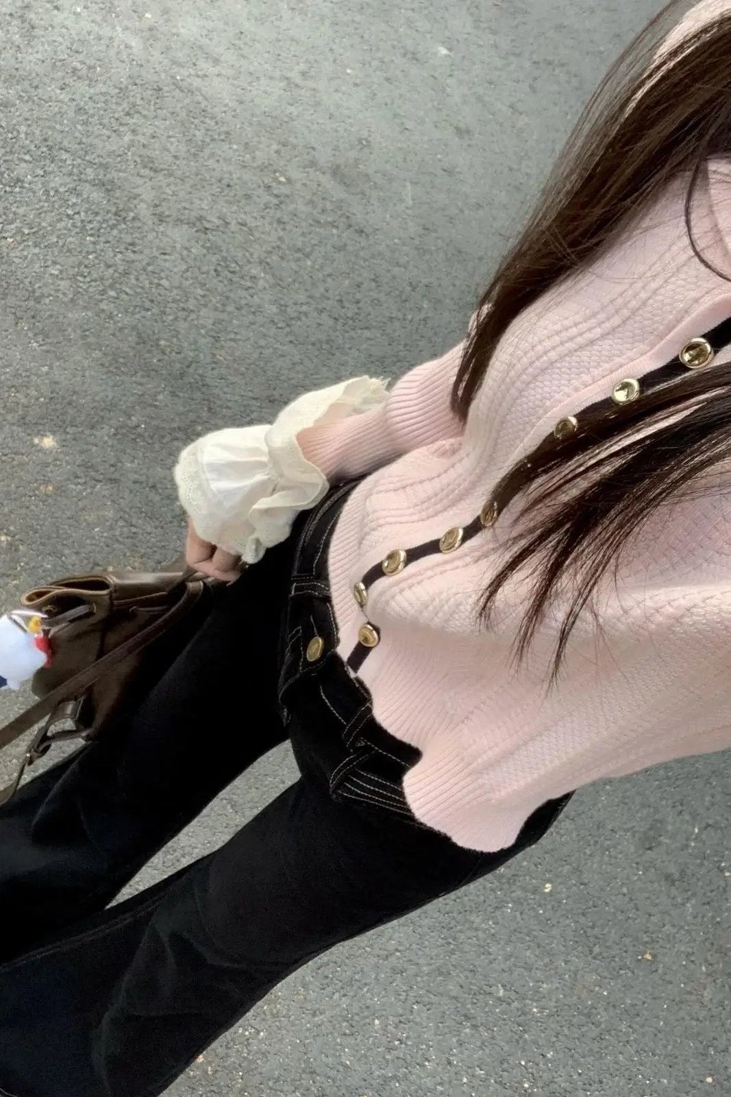 Maglioni Maglioni Cardigan Cardigan da donna Donna Manica lunga Lana d'angora Orlo con frange Oversize Winter Cafe Bohemian Natural Sweet