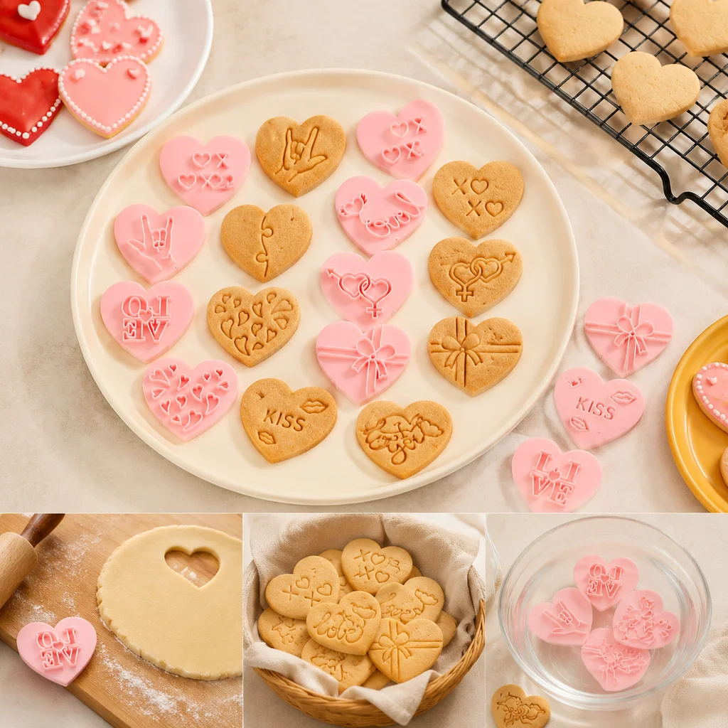 مجموعة قوالب خبز على شكل قلب 1 - مراجعة Baking Kitchen Diy وسعره