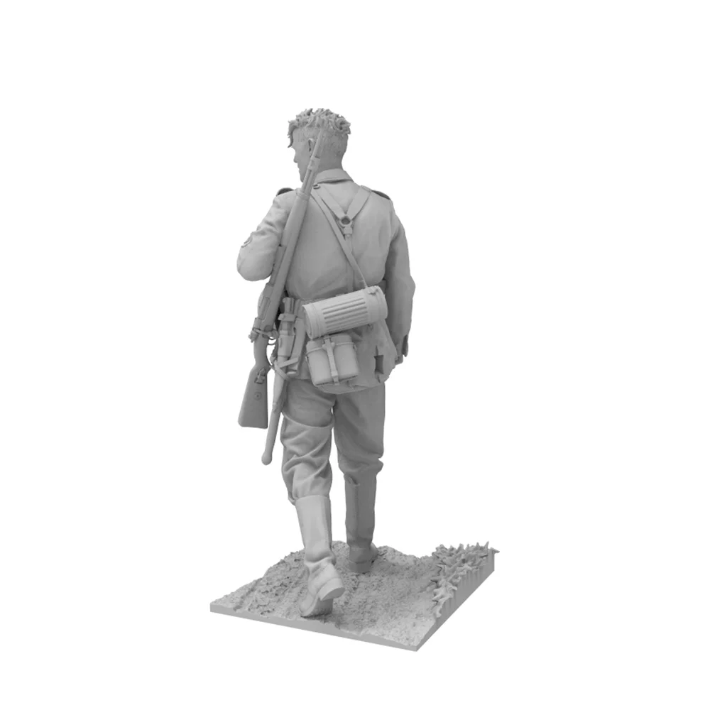 1/24/18/16/12 Warrior Resin Model Kit GK Micro 3D Printed Grey Model Statue, High Precision Resin Model Hand Uncolored