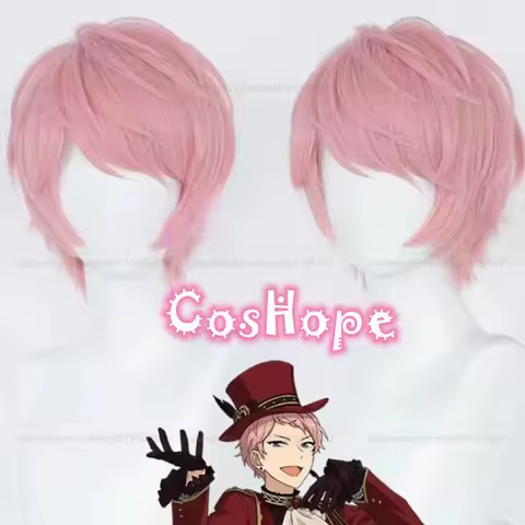 Itsuki Shu Cosplay Wig 30cm Short Pink Wig Cosplay Anime Cosplay Wigs Heat Resistant Synthetic Wigs
