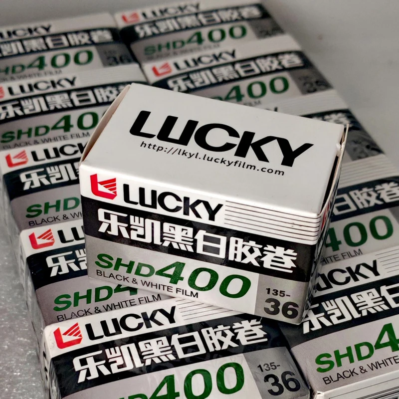 Classic 135 Film ISO 400 Exposure CHINA LUCKY SHD 400 Black And White Film 36 Sheets For Kodak Fuji 35mm Film Camera DX Code