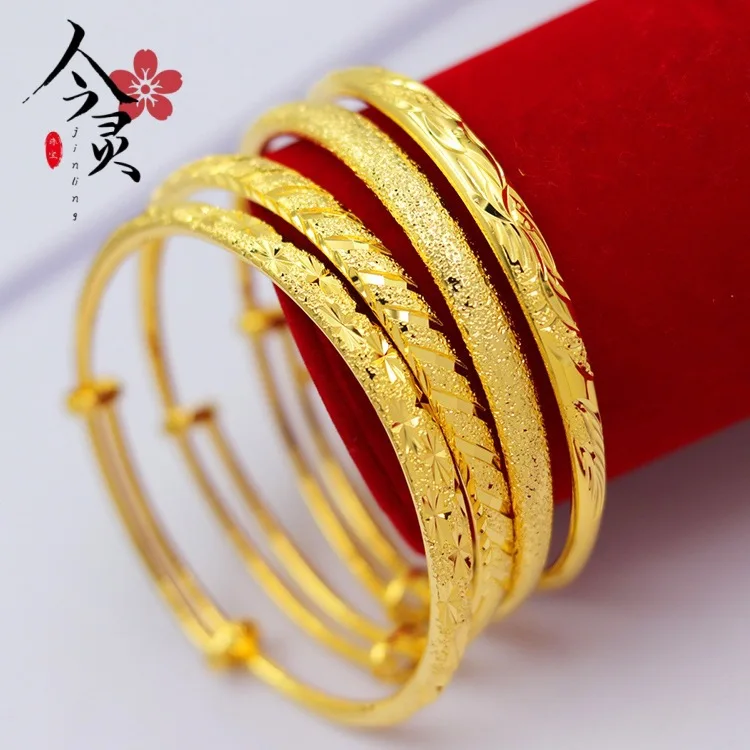 

Luxury 24K 9999 Pure Gold real gold Women's Push-Pull Bracelet Stars Meteor Shower Dragon and Phoenix Bracelet