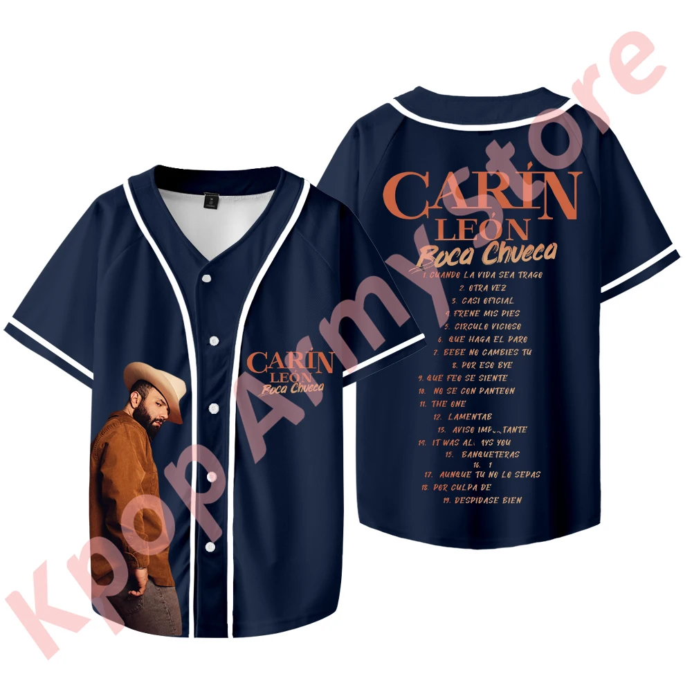 Carin Leon Boca Chueca Baseball T-shirts New Logo Tee Summer Women Men Fashion Casual Short Sleeve Top