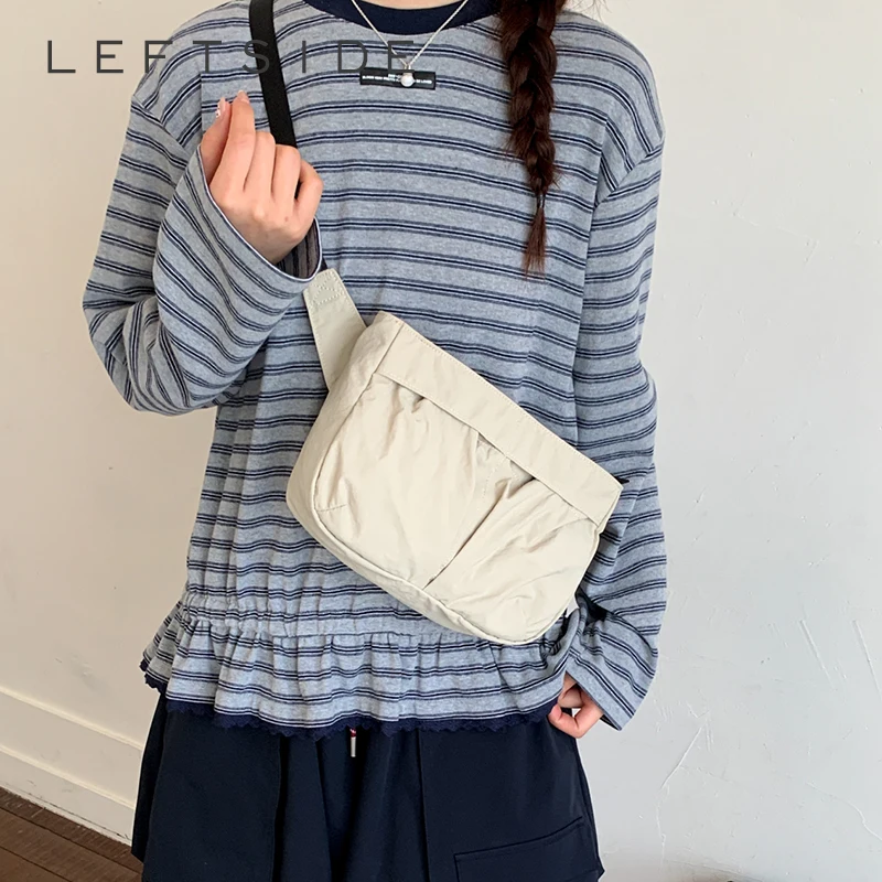 

Women's Ruched Lightweight Chest Bag Minimalist Casual Aesthetic Daily Street Shopping Solid Color Crossbody Bag 2026 New